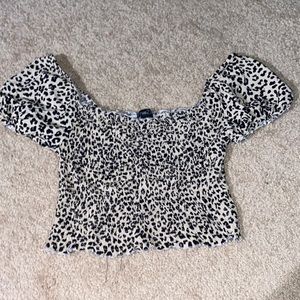 Leopard tube top/crop top